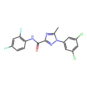 1-(3,5-dichlorophenyl)-N-(2,4-difluorophenyl)-5-methyl-1H-1,2,4-triazole-3-carboxamide structure