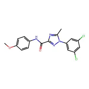 1-(3,5-dichlorophenyl)-N-(4-methoxyphenyl)-5-methyl-1H-1,2,4-triazole-3-carboxamide structure