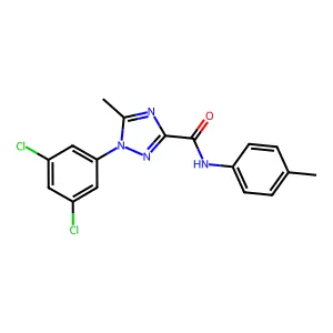 1-(3,5-dichlorophenyl)-5-methyl-N-(4-methylphenyl)-1H-1,2,4-triazole-3-carboxamide structure
