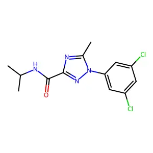 1-(3,5-dichlorophenyl)-5-methyl-N-propan-2-yl-1,2,4-triazole-3-carboxamide structure