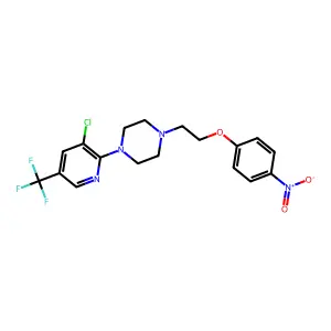 1-[3-chloro-5-(trifluoromethyl)pyridin-2-yl]-4-[2-(4-nitrophenoxy)ethyl]piperazine structure