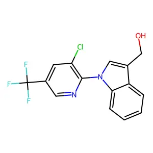 [1-[3-chloro-5-(trifluoromethyl)-2-pyridinyl]indol-3-yl]methanol structure