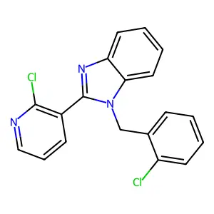 1-(2-chlorobenzyl)-2-(2-chloro-3-pyridinyl)-1H-1,3-benzimidazole structure