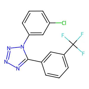 1-(3-chlorophenyl)-5-[3-(trifluoromethyl)phenyl]tetrazole structure