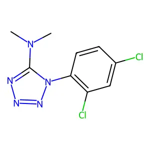 1-(2,4-dichlorophenyl)-N,N-dimethyltetrazol-5-amine structure