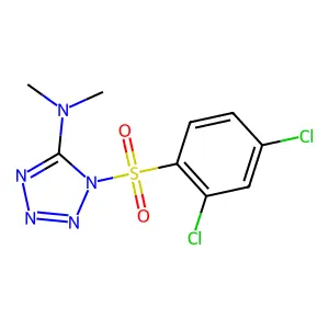 1-(2,4-dichlorophenyl)sulfonyl-N,N-dimethyltetrazol-5-amine structure