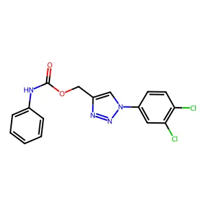 [1-(3,4-dichlorophenyl)-1H-1,2,3-triazol-4-yl]methyl N-phenylcarbamate structure