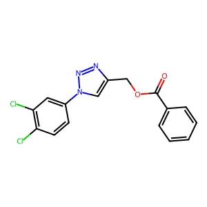 [1-(3,4-dichlorophenyl)triazol-4-yl]methyl benzoate structure