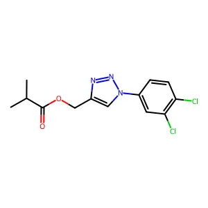 [1-(3,4-dichlorophenyl)-1H-1,2,3-triazol-4-yl]methyl 2-methylpropanoate structure