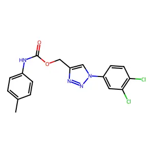 [1-(3,4-dichlorophenyl)-1H-1,2,3-triazol-4-yl]methyl N-(4-methylphenyl)carbamate structure