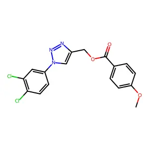 [1-(3,4-dichlorophenyl)triazol-4-yl]methyl 4-methoxybenzoate structure