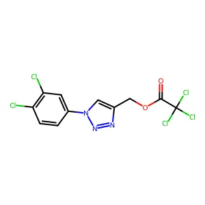 [1-(3,4-dichlorophenyl)-1H-1,2,3-triazol-4-yl]methyl 2,2,2-trichloroacetate structure