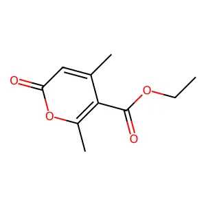 ethyl 2,4-dimethyl-6-oxopyran-3-carboxylate structure