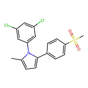 1-(3,5-dichlorophenyl)-2-methyl-5-(4-methylsulfonylphenyl)pyrrole structure