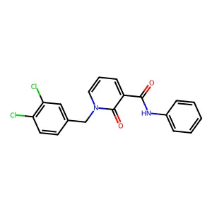 1-[(3,4-dichlorophenyl)methyl]-2-oxo-N-phenylpyridine-3-carboxamide structure
