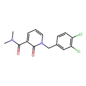 1-[(3,4-dichlorophenyl)methyl]-N,N-dimethyl-2-oxopyridine-3-carboxamide structure