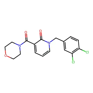 1-(3,4-dichlorobenzyl)-3-(morpholinocarbonyl)-2(1H)-pyridinone structure