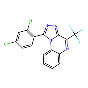 1-(2,4-dichlorophenyl)-4-(trifluoromethyl)-[1,2,4]triazolo[4,3-a]quinoxaline structure
