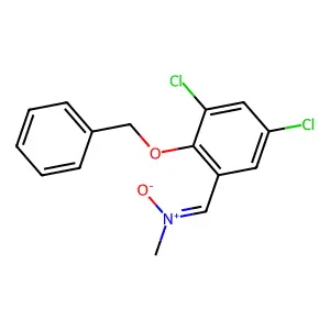1-(3,5-dichloro-2-phenylmethoxyphenyl)-N-methylmethanimine oxide structure