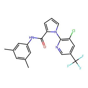 1-[3-chloro-5-(trifluoromethyl)-2-pyridinyl]-N-(3,5-dimethylphenyl)pyrrole-2-carboxamide structure