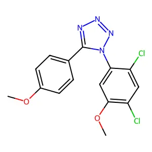 1-(2,4-dichloro-5-methoxyphenyl)-5-(4-methoxyphenyl)-1H-1,2,3,4-tetraazole structure