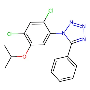 1-(2,4-dichloro-5-propan-2-yloxyphenyl)-5-phenyltetrazole structure