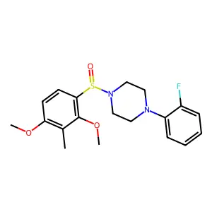 1-(2,4-dimethoxy-3-methylphenyl)sulfinyl-4-(2-fluorophenyl)piperazine structure