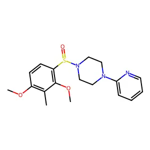 1-(2,4-dimethoxy-3-methylphenyl)sulfinyl-4-pyridin-2-ylpiperazine structure