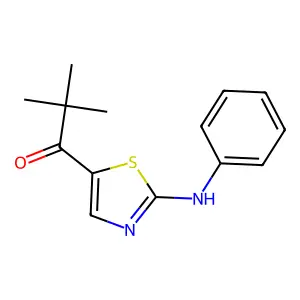 1-(2-anilino-1,3-thiazol-5-yl)-2,2-dimethylpropan-1-one structure