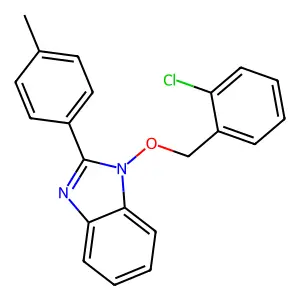 1-[(2-chlorophenyl)methoxy]-2-(4-methylphenyl)benzimidazole structure