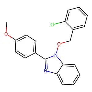 1-[(2-chlorophenyl)methoxy]-2-(4-methoxyphenyl)benzimidazole structure