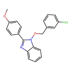 1-[(3-chlorophenyl)methoxy]-2-(4-methoxyphenyl)benzimidazole structure