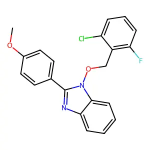 1-[(2-chloro-6-fluorophenyl)methoxy]-2-(4-methoxyphenyl)benzimidazole structure