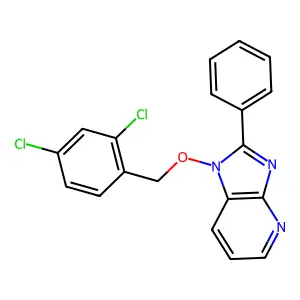 1-[(2,4-dichlorophenyl)methoxy]-2-phenylimidazo[4,5-b]pyridine structure
