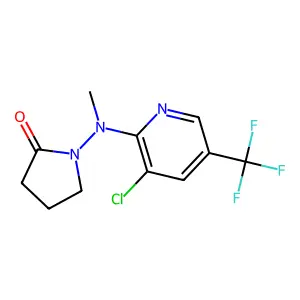 1-[[3-chloro-5-(trifluoromethyl)-2-pyridinyl]-methylamino]pyrrolidin-2-one structure