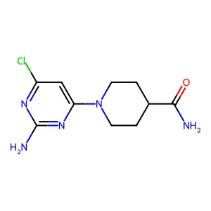 1-(2-amino-6-chloropyrimidin-4-yl)piperidine-4-carboxamide structure