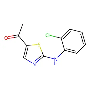 1-[2-[2-Chloroanilino]-1,3-thiazol-5-yl]-1-ethanone structure