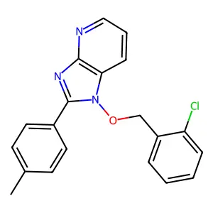 1-[(2-chlorophenyl)methoxy]-2-(4-methylphenyl)imidazo[4,5-b]pyridine structure