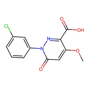 1-(3-chlorophenyl)-4-methoxy-6-oxopyridazine-3-carboxylic acid structure