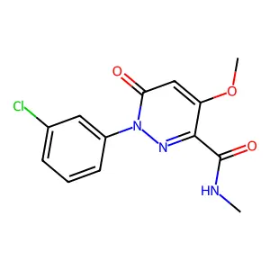 1-(3-chlorophenyl)-4-methoxy-N-methyl-6-oxopyridazine-3-carboxamide structure