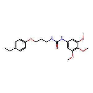 1-[3-(4-ethylphenoxy)propyl]-3-(3,4,5-trimethoxyphenyl)urea structure