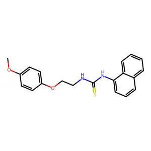 1-[2-(4-methoxyphenoxy)ethyl]-3-naphthalen-1-ylthiourea structure