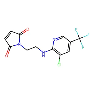 1-[2-[[3-chloro-5-(trifluoromethyl)-2-pyridinyl]amino]ethyl]pyrrole-2,5-dione structure