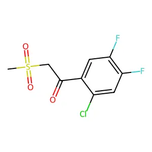 1-(2-chloro-4,5-difluorophenyl)-2-methylsulfonylethanone structure