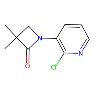1-(2-chloro-3-pyridinyl)-3,3-dimethylazetidin-2-one structure