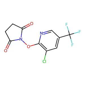 1-[[3-chloro-5-(trifluoromethyl)-2-pyridinyl]oxy]pyrrolidine-2,5-dione structure
