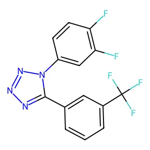 1-(3,4-difluorophenyl)-5-[3-(trifluoromethyl)phenyl]tetrazole structure