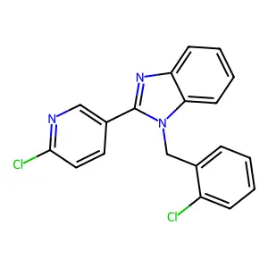 1-(2-chlorobenzyl)-2-(6-chloro-3-pyridinyl)-1H-1,3-benzimidazole structure