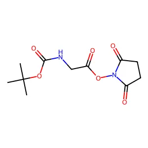 (2,5-dioxopyrrolidin-1-yl) 2-[(2-methylpropan-2-yl)oxycarbonylamino]acetate structure