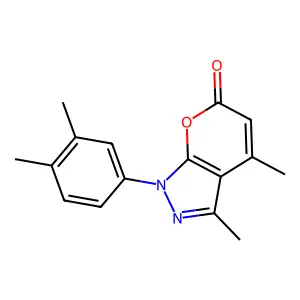 1-(3,4-Dimethylphenyl)-3,4-dimethylpyrano[2,3-c]pyrazol-6(1H)-one structure